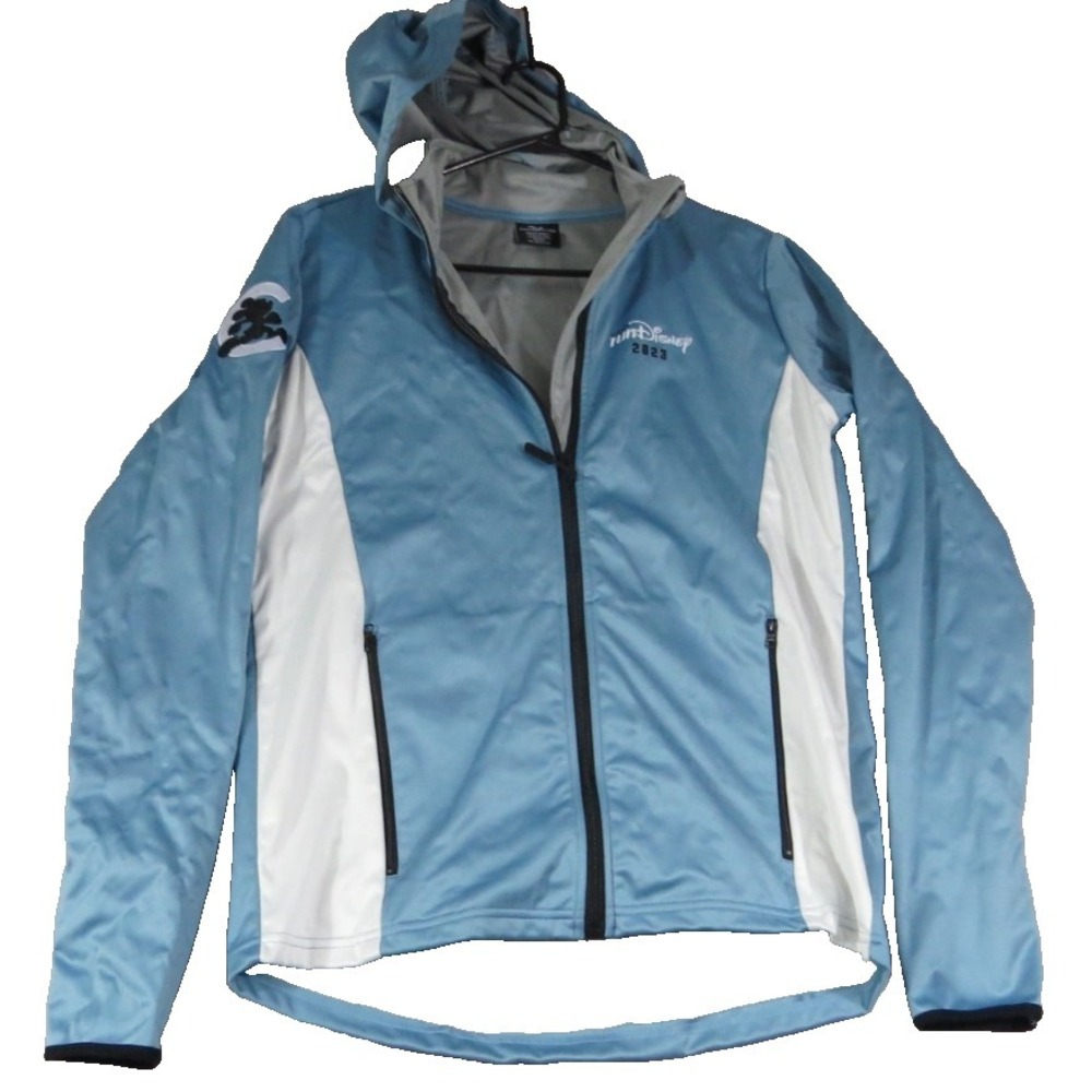 Disney runDisney Hoodie Jacket Club 2023 Member 1/4 Zip Blue Mens Small S Adult